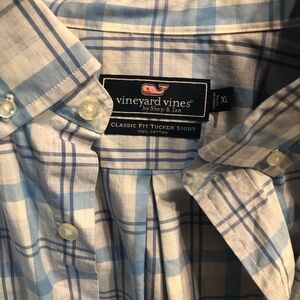 Vineyard Vines Men's Blue Plaid Shirt
